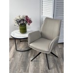 Стул YOZEF 360 град. поворот. HF017-09 Латте, экокожа / Черный, ®DISAUR