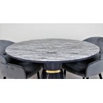 Стол обеденный Орион F-1435, 120х120х76 см, серый мрамор