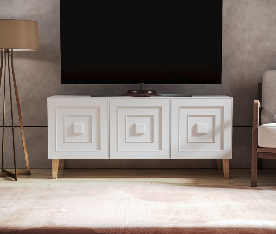 Комод Клео (моно белый/белый шагрень)