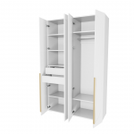 Шкаф Фиеста 1332х2200х500 (Белый/Белый Софт)