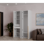 Шкаф Фиеста 1332х2200х500 (Белый/Белый Софт)