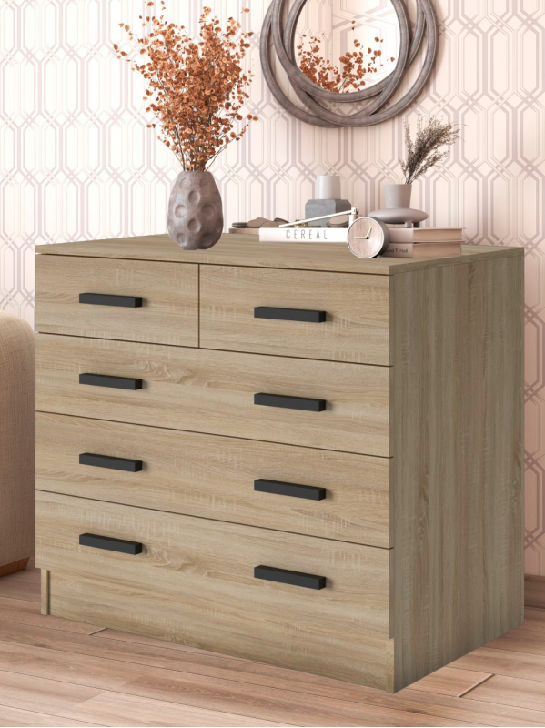 Комод Бостон 810*800*500 с 3+2 ящика (Сонома)