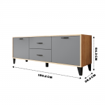 Тумба ТВМ-6 дуб крафт золотой/серый графит