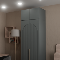 Антресоль Фиеста 802х400х500 (Графит/Графит Софт)