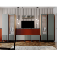 Гостиная Рея Тумба ТВ РГТ дуб крафт золотой/гранит софт матовый