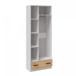 Прихожая Кевин шкаф 2х-ств. белый/дуб крафт золотой