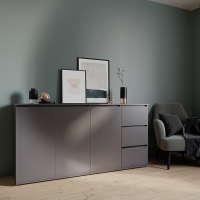 Комод Сура 1704 графит/ графит