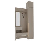 Набор прихожая Голд Бостон(вешалка В1 + пенал П 400 + антресоль А 400)(Бежевый(Глинянный/серый)