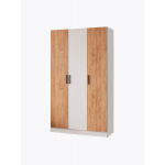 Шкаф комбинированный Ларс (1,2) без зеркала белый/дуб крафт золотой
