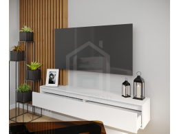 Тумба TV Подвесная Сити-7 1500х250х280 Белый