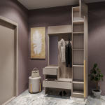 Набор прихожая Голд Бостон(вешалка В1 + пенал П 400 + антресоль А 400)(Бежевый(Глинянный/серый)