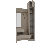 Набор прихожая Голд Бостон(вешалка В1 + пенал П 400 + антресоль А 400)(Бежевый(Глинянный/серый)