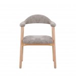 Стул обеденный Shredo серый шенилл светлое дерево 2 шт.