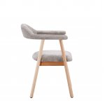 Стул обеденный Shredo серый шенилл светлое дерево 2 шт.