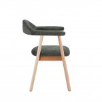 Стул обеденный Shredo темно-зеленый шенилл светлое дерево 2 шт.