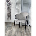 Стул ДИЛЛ, цвет  Lana 80 серый, ткань / черный каркас М-City