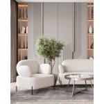 Кресло Кэнди ткань букле белый