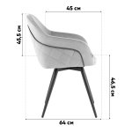 Стул вращающийся Новел New велюр серо-коричневый