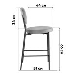 Стул полубарный Барбара NEW велюр терракотовый 2 шт.