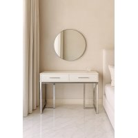 Стол-консоль Армада F-1543, 120х60х78 см, белый, серебро Стол-консоль Армада F-1543, 120х60х78 см, белый, серебро