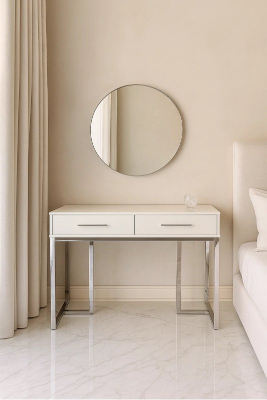 Стол-консоль Армада F-1543, 120х60х78 см, белый, серебро