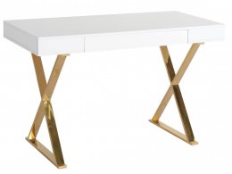 Стол-консоль Рокки MJ-001, 120х55х76 см, белый/золото