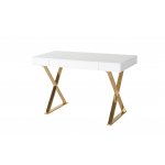Стол-консоль Рокки MJ-001, 120х55х76 см, белый/золото Стол-консоль Рокки MJ-001, 120х55х76 см, белый/золото