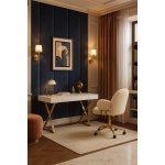 Стол-консоль Рокки MJ-001, 120х55х76 см, белый/золото Стол-консоль Рокки MJ-001, 120х55х76 см, белый/золото