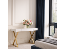 Стол-консоль Рокки MJ-001, 120х55х76 см, белый/золото Стол-консоль Рокки MJ-001, 120х55х76 см, белый/золото