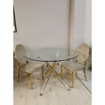 Стол обеденный Брайт MH-08DT, 110x110 см, прозрачный