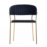 Стул Turin чёрный с золотыми ножками