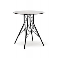 "Конте" интерьерный стол из HPL круглый Ø70см, цвет "серый гранит"