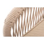 "Канны" кресло плетеное из роупа, основание дуб, роуп бежевый круглый, ткань бежевая 15052