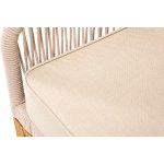 "Канны" кресло плетеное из роупа, основание дуб, роуп бежевый круглый, ткань бежевая 15052