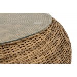 "Барселона" журнальный столик из искусственного ротанга, цвет соломенный