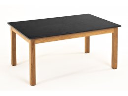 "Канны" журнальный столик из HPL 90х60, H40, основание дуб, цвет столешницы "серый гранит" "Канны" журнальный столик из HPL 90х60, H40, основание дуб, цвет столешницы "серый гранит"