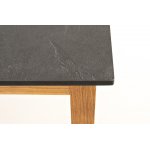 "Канны" журнальный столик из HPL 90х60, H40, основание дуб, цвет столешницы "серый гранит"