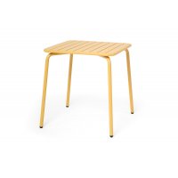 "Гелиос" стальной квадратный стол 70х70см, цвет желтый