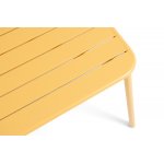 "Гелиос" стальной квадратный стол 70х70см, цвет желтый