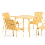 "Гелиос" стальной квадратный стол 70х70см, цвет желтый