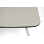 "Верона" журнальный стол из HPL 120х65, H40, каркас белый муар, цвет столешницы "молочный"