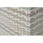 "Лунго" кашпо для цветов большое плетеное из искусственного ротанга, цвет бежевый