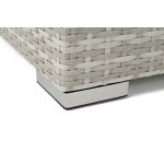 "Лунго" кашпо для цветов большое плетеное из искусственного ротанга, цвет бежевый