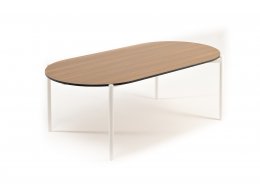 "Диего" журнальный стол из HPL 120х60 H40, каркас белый муар, цвет "дуб" "Диего" журнальный стол из HPL 120х60 H40, каркас белый муар, цвет "дуб"