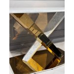 Стол обеденный Интерно Гранд MC3042-200WH, 200х100х75 см, белый мрамор/золото