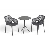 "Беллини" обеденная группа на 2 персоны, цвет темно-серый