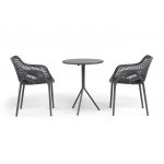 "Беллини" обеденная группа на 2 персоны, цвет темно-серый "Беллини" обеденная группа на 2 персоны, цвет темно-серый