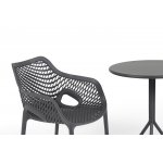 "Беллини" обеденная группа на 2 персоны, цвет темно-серый "Беллини" обеденная группа на 2 персоны, цвет темно-серый