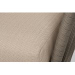 "Форли" диван 2-местный плетеный из роупа, каркас алюминий светло-серый (RAL7035) муар, роуп серо-коричневый 23мм, ткань Mossle бежевая