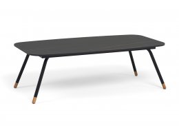 "Верона" журнальный стол из HPL 120х65, H40, каркас черный муар, цвет столешницы "серый гранит"